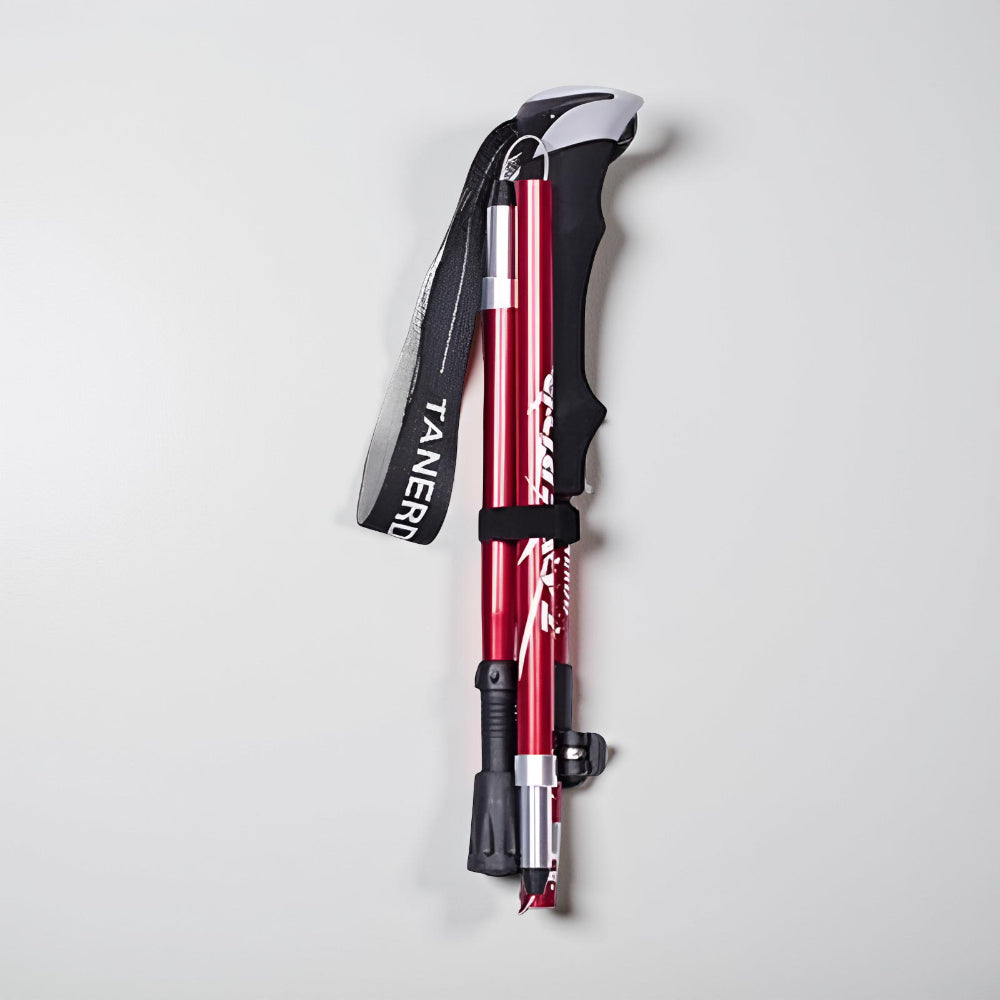 Bâtons de randonnée pliables, rouge | Lavu Home