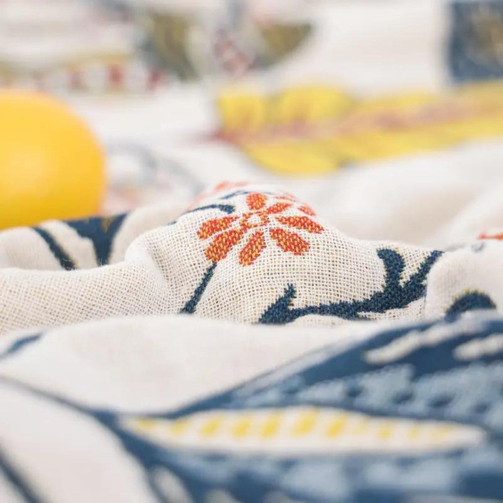 Couverture en coton jacquard à fleurs | Lavu Home