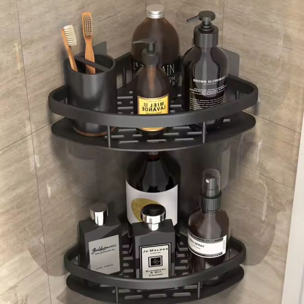 Étagère de douche en aluminium incurvée | Lavu Home