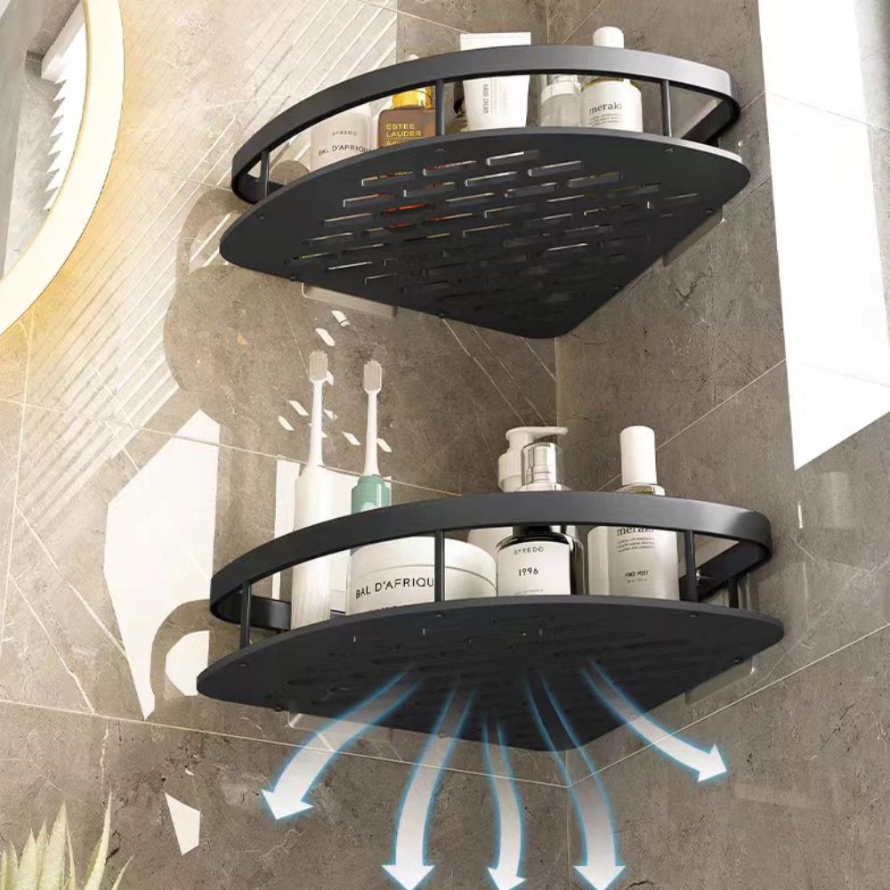 Étagère de douche en aluminium incurvée | Lavu Home