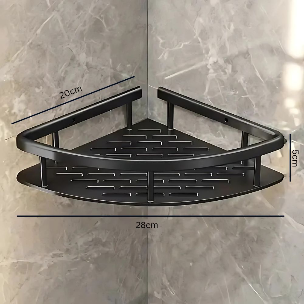 Étagère de douche en aluminium incurvée | Lavu Home