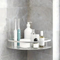 Étagère de douche en aluminium incurvée, argenté | Lavu Home