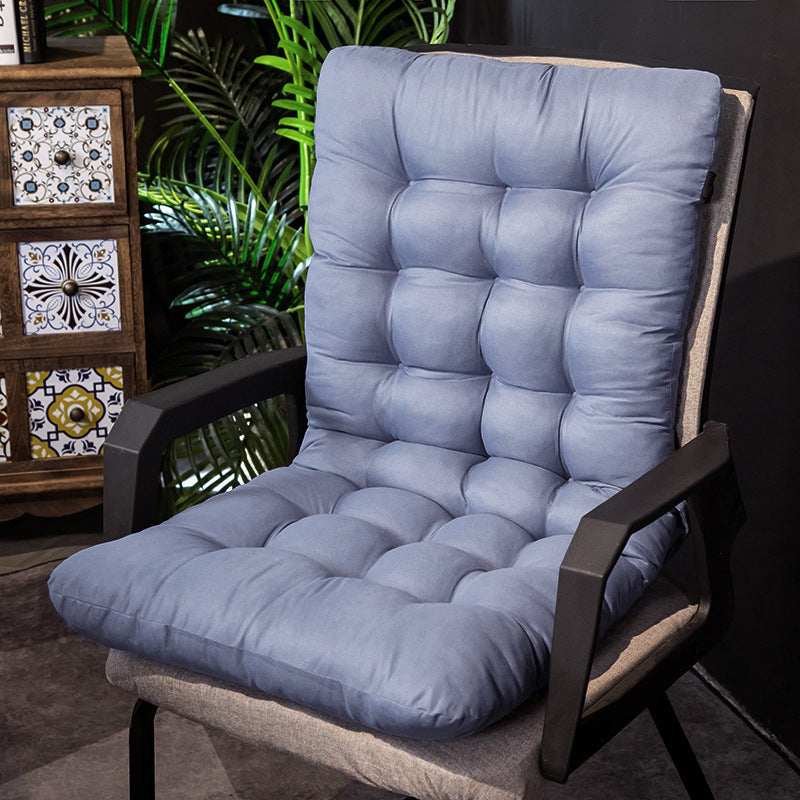 Galette de chaise matelassée et capitonnée, bleu | Lavu Home
