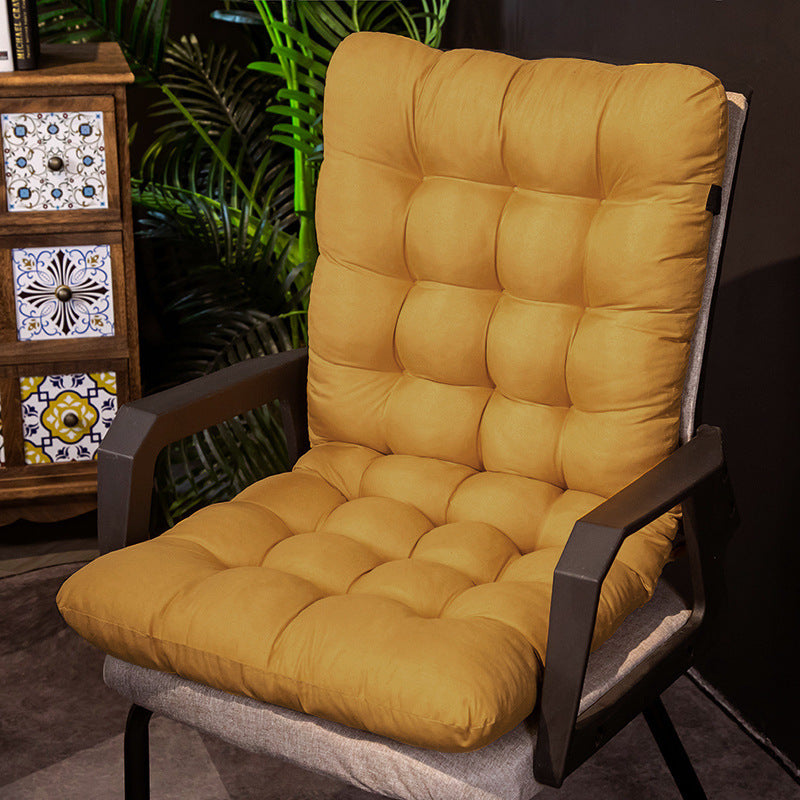 Galette de chaise matelassée et capitonnée, jaune | Lavu Home