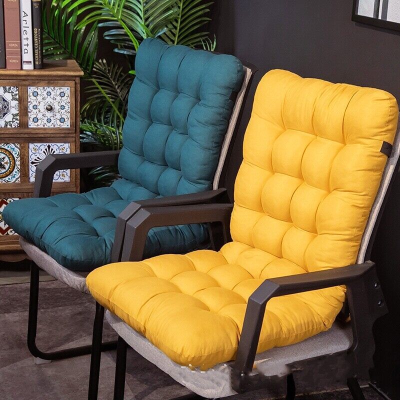 Galette de chaise matelassée et capitonnée, marron clair | Lavu Home