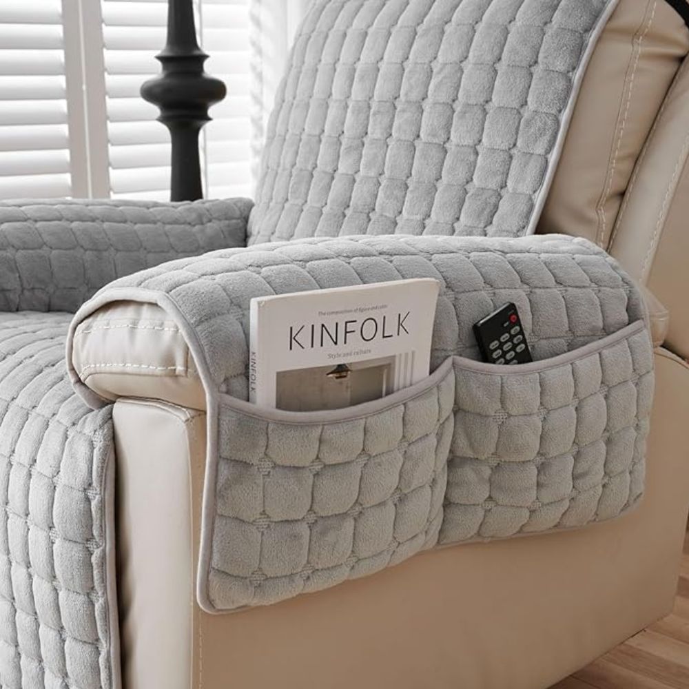 Housse de fauteuil relax matelassée à carreaux | Lavu Home