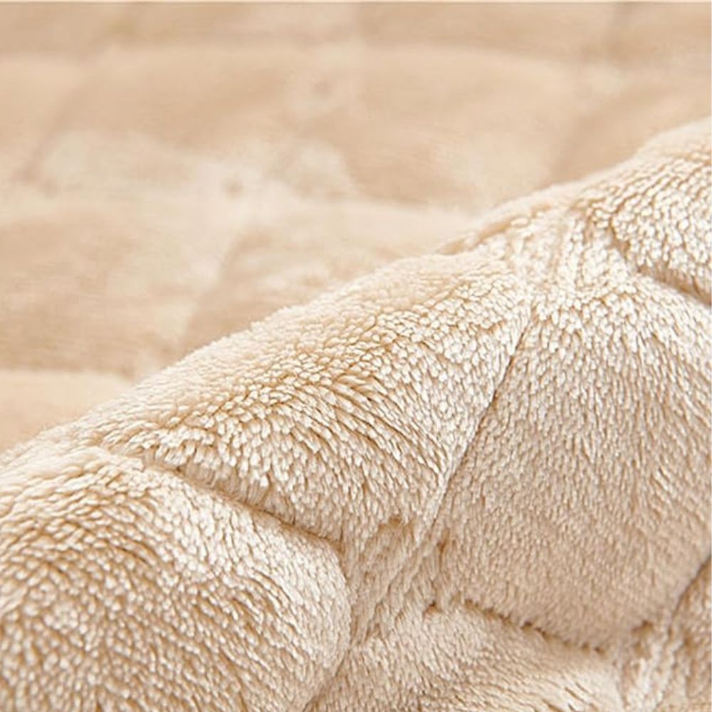 Housse de fauteuil relax matelassée à carreaux, ivoire | Lavu Home