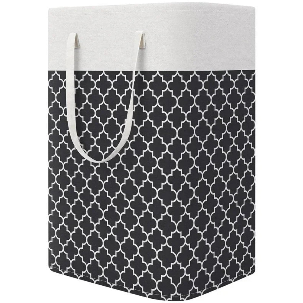 Panier à linge rectangulaire pliable, noir | Lavu Home