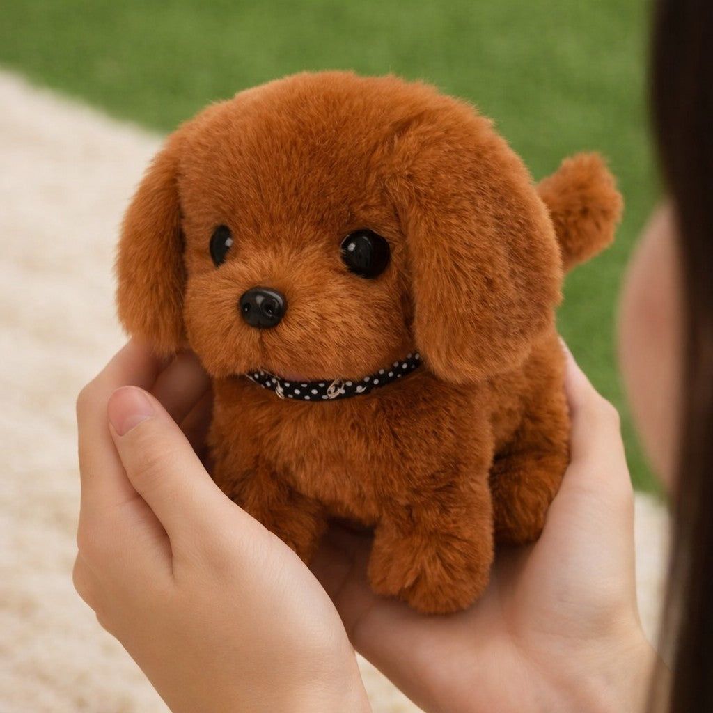 Peluche chiot interactive, marron | Lavu Home