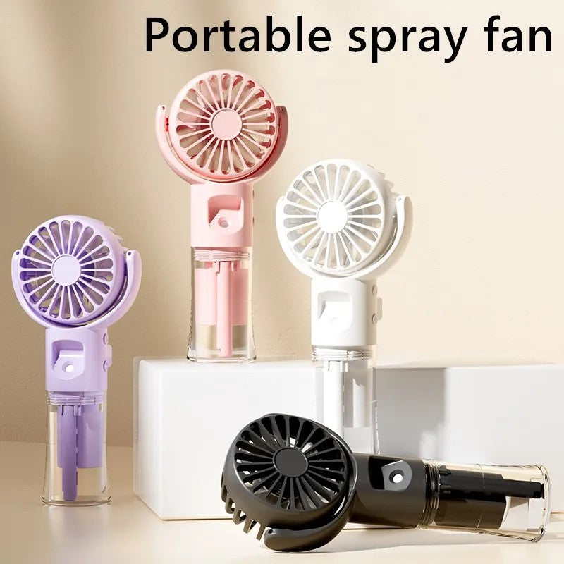 Ventilateur brumisateur portatif à main 4 vitesses ventilateur brumisateur à eau accessoire rafraîchissant d’été charge USB fournitures d’été mini ventilateur d’extérieur
